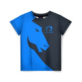 Детская футболка 3D с принтом Team Liquid Uniform , 100% гипоаллергенный полиэфир | прямой крой, круглый вырез горловины, длина до линии бедер, чуть спущенное плечо, ткань немного тянется | Тематика изображения на принте: 