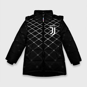 Зимняя куртка для девочек 3D с принтом Juventus 2018 Line , ткань верха — 100% полиэстер; подклад — 100% полиэстер, утеплитель — 100% полиэстер. | длина ниже бедра, удлиненная спинка, воротник стойка и отстегивающийся капюшон. Есть боковые карманы с листочкой на кнопках, утяжки по низу изделия и внутренний карман на молнии. 

Предусмотрены светоотражающий принт на спинке, радужный светоотражающий элемент на пуллере молнии и на резинке для утяжки. | fc | juventus | спорт | спортивные | фк | футбол | футбольный клуб | ювентус