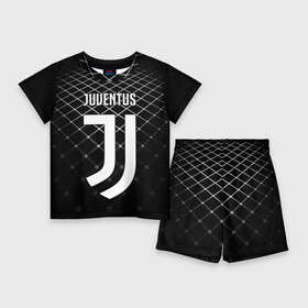 Детский костюм с шортами 3D с принтом JUVENTUS STRIPES STYLE ,  |  | Тематика изображения на принте: fc | juventus | спорт | спортивные | фк | футбол | ювентус