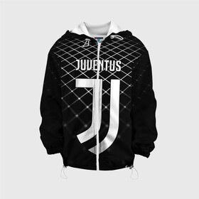 Детская куртка 3D с принтом JUVENTUS STRIPES STYLE , 100% полиэстер | застежка — молния, подол и капюшон оформлены резинкой с фиксаторами, по бокам — два кармана без застежек, один потайной карман на груди, плотность верхнего слоя — 90 г/м2; плотность флисового подклада — 260 г/м2 | fc | juventus | спорт | спортивные | фк | футбол | ювентус