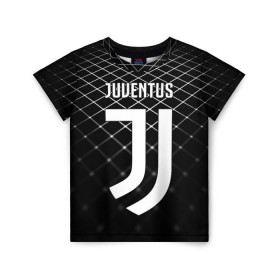 Детская футболка 3D с принтом Juventus 2018 Line , 100% гипоаллергенный полиэфир | прямой крой, круглый вырез горловины, длина до линии бедер, чуть спущенное плечо, ткань немного тянется | fc | juventus | спорт | спортивные | фк | футбол | ювентус
