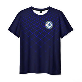 Мужская футболка 3D с принтом Chelsea 2018 Uniform , 100% полиэфир | прямой крой, круглый вырез горловины, длина до линии бедер | Тематика изображения на принте: chelsea | fc | спорт | спортивные | фк | футбол | челси