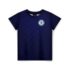 Детская футболка 3D с принтом Chelsea 2018 Uniform , 100% гипоаллергенный полиэфир | прямой крой, круглый вырез горловины, длина до линии бедер, чуть спущенное плечо, ткань немного тянется | Тематика изображения на принте: chelsea | fc | спорт | спортивные | фк | футбол | челси