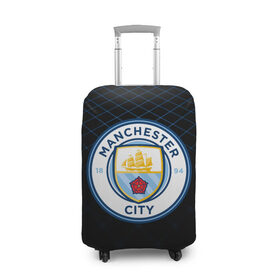 Чехол для чемодана 3D с принтом Manchester city 2018 Line , 86% полиэфир, 14% спандекс | двустороннее нанесение принта, прорези для ручек и колес | 