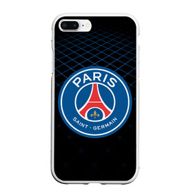 Чехол для iPhone 7Plus/8 Plus матовый с принтом PSG 2018 Line , Силикон | Область печати: задняя сторона чехла, без боковых панелей | fc | fly emirates | paris | psg | лого | париж | псж | спорт | спортивные | фк | футбольный клуб