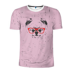 Мужская футболка 3D спортивная с принтом Немецкий шпиц в очках , 100% полиэстер с улучшенными характеристиками | приталенный силуэт, круглая горловина, широкие плечи, сужается к линии бедра | домашние животные | пес | собака