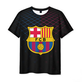 Мужская футболка 3D с принтом FC Barca 2018 Line , 100% полиэфир | прямой крой, круглый вырез горловины, длина до линии бедер | fc | fc barcelona | fcb | барселона | спорт | спортивные | фк | футбол | футбольный клуб