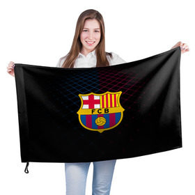 Флаг 3D с принтом FC Barca 2018 Line , 100% полиэстер | плотность ткани — 95 г/м2, размер — 67 х 109 см. Принт наносится с одной стороны | fc | fc barcelona | fcb | барселона | спорт | спортивные | фк | футбол | футбольный клуб