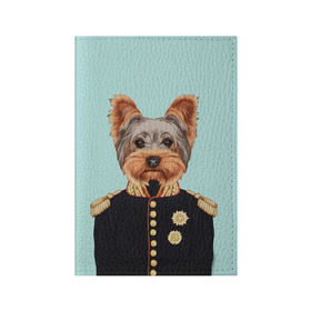Обложка для паспорта матовая кожа с принтом Йоркширский терьер в форме , натуральная матовая кожа | размер 19,3 х 13,7 см; прозрачные пластиковые крепления | Тематика изображения на принте: домашние животные | пес | собака | терьер