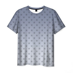 Мужская футболка 3D с принтом Звездный дождь , 100% полиэфир | прямой крой, круглый вырез горловины, длина до линии бедер | Тематика изображения на принте: gradient | smoke  | star | stars | градиент | дым | звезда | звезды