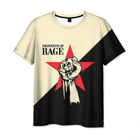 Мужская футболка 3D с принтом Prophets of rage (пророки ярости) , 100% полиэфир | прямой крой, круглый вырез горловины, длина до линии бедер | 