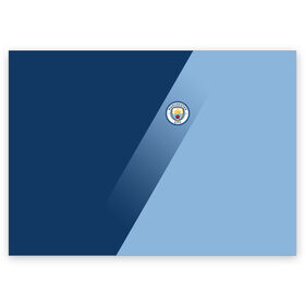 Поздравительная открытка с принтом Manchester city 2018 Элита , 100% бумага | плотность бумаги 280 г/м2, матовая, на обратной стороне линовка и место для марки
 | Тематика изображения на принте: fc | manchester city | манчестер сити | спорт | спортивные | фк | футбол | футбольный клуб