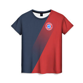 Женская футболка 3D с принтом FC Bayern 2018 Элитная , 100% полиэфир ( синтетическое хлопкоподобное полотно) | прямой крой, круглый вырез горловины, длина до линии бедер | bayern | fly fc | бавария | спорт | футбольный клуб