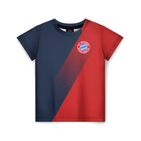 Детская футболка 3D с принтом FC Bayern 2018 Элитная , 100% гипоаллергенный полиэфир | прямой крой, круглый вырез горловины, длина до линии бедер, чуть спущенное плечо, ткань немного тянется | Тематика изображения на принте: bayern | fly fc | бавария | спорт | футбольный клуб