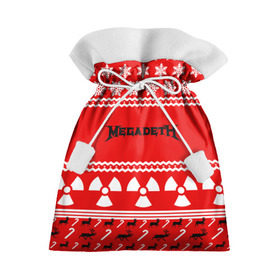 Подарочный 3D мешок с принтом Праздничный Megadeth , 100% полиэстер | Размер: 29*39 см | Тематика изображения на принте: 