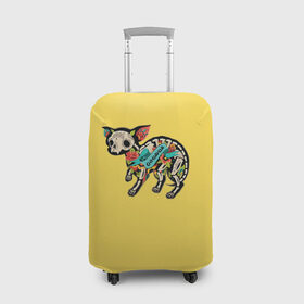 Чехол для чемодана 3D с принтом Внутри чихуахуа , 86% полиэфир, 14% спандекс | двустороннее нанесение принта, прорези для ручек и колес | Тематика изображения на принте: домашние животные | пес | песик | собака | собачка | чихуахуа