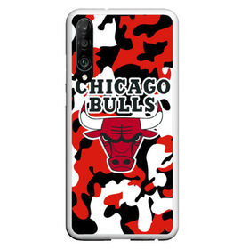 Чехол для Honor P30 с принтом CHICAGO BULLS , Силикон | Область печати: задняя сторона чехла, без боковых панелей | камуфляж | красный | чикаго буллс