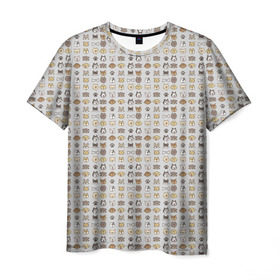 Мужская футболка 3D с принтом Веселые Чихуахуа , 100% полиэфир | прямой крой, круглый вырез горловины, длина до линии бедер | Тематика изображения на принте: домашние животные | пес | собака