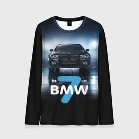 Мужской лонгслив 3D с принтом BMW 7 series , 100% полиэстер | длинные рукава, круглый вырез горловины, полуприлегающий силуэт | 7 серия | авто | автомобиль | бмв | бумер | машина | суперкар | тачка