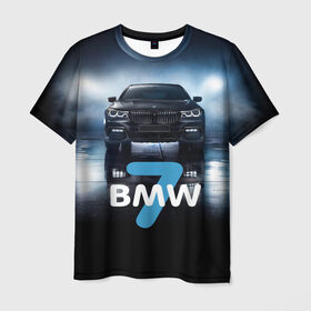 Мужская футболка 3D с принтом BMW 7 series , 100% полиэфир | прямой крой, круглый вырез горловины, длина до линии бедер | Тематика изображения на принте: 7 серия | авто | автомобиль | бмв | бумер | машина | суперкар | тачка