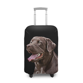 Чехол для чемодана 3D с принтом Лабрадор_арт_2 , 86% полиэфир, 14% спандекс | двустороннее нанесение принта, прорези для ручек и колес | домашние животные | лабрадор | пес | песик | ретривер | собака | собачка