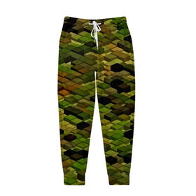 Мужские брюки 3D с принтом block camouflage , 100% полиэстер | манжеты по низу, эластичный пояс регулируется шнурком, по бокам два кармана без застежек, внутренняя часть кармана из мелкой сетки | 