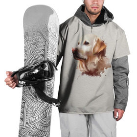 Накидка на куртку 3D с принтом Лабрадор_арт , 100% полиэстер |  | Тематика изображения на принте: домашние животные | пес | ретривер | собака