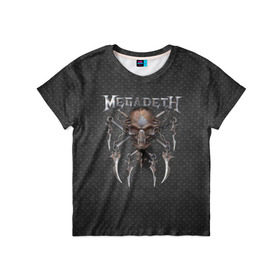 Детская футболка 3D с принтом Megadeth , 100% гипоаллергенный полиэфир | прямой крой, круглый вырез горловины, длина до линии бедер, чуть спущенное плечо, ткань немного тянется | Тематика изображения на принте: megadet | megadeth | группа | дирк вербурен | дэвид эллефсон | дэйв мастейн | кико лоурейро | мегадет | мегадетх | метал | рок | трэш | трэшметал | тяжелый | хард | хардрок | хеви | хевиметал