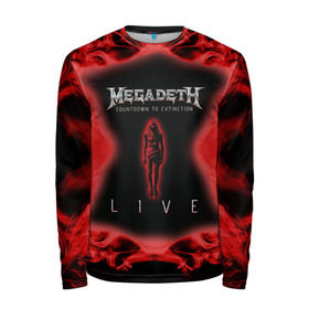 Мужской лонгслив 3D с принтом Megadeth , 100% полиэстер | длинные рукава, круглый вырез горловины, полуприлегающий силуэт | 