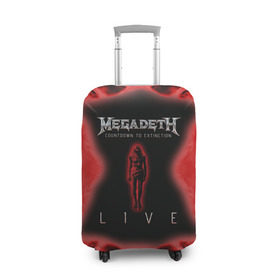 Чехол для чемодана 3D с принтом Megadeth , 86% полиэфир, 14% спандекс | двустороннее нанесение принта, прорези для ручек и колес | 