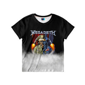Детская футболка 3D с принтом Megadeth , 100% гипоаллергенный полиэфир | прямой крой, круглый вырез горловины, длина до линии бедер, чуть спущенное плечо, ткань немного тянется | megadet | megadeth | группа | дирк вербурен | дэвид эллефсон | дэйв мастейн | кико лоурейро | мегадет | мегадетх | метал | рок | трэш | трэшметал | тяжелый | хард | хардрок | хеви | хевиметал