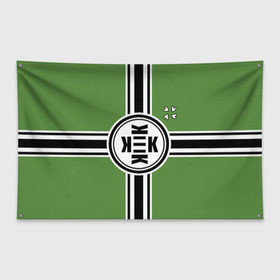 Флаг-баннер с принтом Кекистан , 100% полиэстер | размер 67 х 109 см, плотность ткани — 95 г/м2; по краям флага есть четыре люверса для крепления | 4 chan | 4ch | 4chan | kekistan | memes | имиджборды | кекистан | мемы