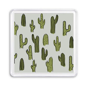 Магнит 55*55 с принтом Кактус , Пластик | Размер: 65*65 мм; Размер печати: 55*55 мм | cactus | кактус