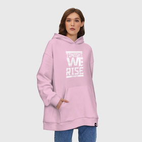 Худи SuperOversize хлопок с принтом Tonight we rise , 70% хлопок, 30% полиэстер, мягкий начес внутри | карман-кенгуру, эластичная резинка на манжетах и по нижней кромке, двухслойный капюшон
 | skilet | skillet | альтернативный | гранж | группа | джен леджер | джон купер | индастриал | кори купер | метал | ню | пост | рок | сегодня вечером мы поднимемся | сет моррисон | симфоник | скилет | хард