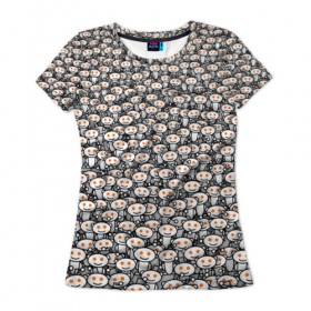 Женская футболка 3D с принтом Reddit army , 100% полиэфир ( синтетическое хлопкоподобное полотно) | прямой крой, круглый вырез горловины, длина до линии бедер | белый | гуманоид | интернет | оранжевый | паттерн | реддит | сайт | толпа