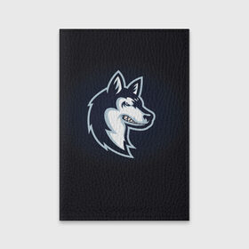 Обложка для паспорта матовая кожа с принтом Хаски_8 , натуральная матовая кожа | размер 19,3 х 13,7 см; прозрачные пластиковые крепления | домашние животные | пес | собака