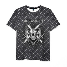 Мужская футболка 3D с принтом Megadeth , 100% полиэфир | прямой крой, круглый вырез горловины, длина до линии бедер | 