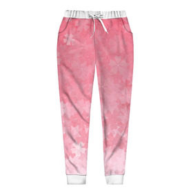 Женские брюки 3D с принтом Сакура , полиэстер 100% | прямой крой, два кармана без застежек по бокам, с мягкой трикотажной резинкой на поясе и по низу штанин. В поясе для дополнительного комфорта — широкие завязки | japan | sakura | вишня | розовый | сакура | цветок | цветы | япония