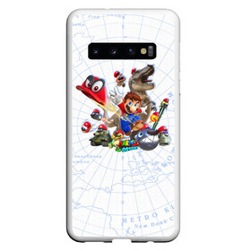 Чехол для Samsung Galaxy S10 с принтом Марио , Силикон | Область печати: задняя сторона чехла, без боковых панелей | mario | nintendo | игра | луиджи | марио | нинтендо