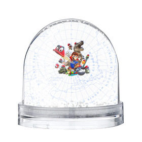 Снежный шар с принтом Марио , Пластик | Изображение внутри шара печатается на глянцевой фотобумаге с двух сторон | mario | nintendo | игра | луиджи | марио | нинтендо