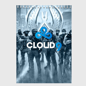 Скетчбук с принтом CLOUD 9 CS GO , 100% бумага
 | 48 листов, плотность листов — 100 г/м2, плотность картонной обложки — 250 г/м2. Листы скреплены сверху удобной пружинной спиралью | Тематика изображения на принте: cloud 9 | counter strike | cs go | esports | team | известные | киберспорт | мировые | спорт