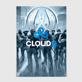 Постер с принтом CLOUD 9 CS GO , 100% бумага
 | бумага, плотность 150 мг. Матовая, но за счет высокого коэффициента гладкости имеет небольшой блеск и дает на свету блики, но в отличии от глянцевой бумаги не покрыта лаком | cloud 9 | counter strike | cs go | esports | team | известные | киберспорт | мировые | спорт