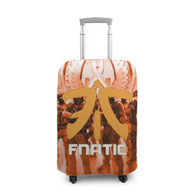 Чехол для чемодана 3D с принтом FNATIC CS GO , 86% полиэфир, 14% спандекс | двустороннее нанесение принта, прорези для ручек и колес | counter strike | cs | cs go | fnatic | global | go.offensive | шутер