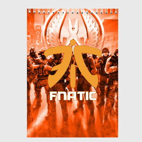 Скетчбук с принтом FNATIC CS GO , 100% бумага
 | 48 листов, плотность листов — 100 г/м2, плотность картонной обложки — 250 г/м2. Листы скреплены сверху удобной пружинной спиралью | counter strike | cs | cs go | fnatic | global | go.offensive | шутер