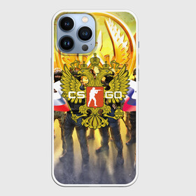 Чехол для iPhone 13 Pro Max с принтом CS GO RUSSIAN TEAM ,  |  | Тематика изображения на принте: cs go | россия | шутер
