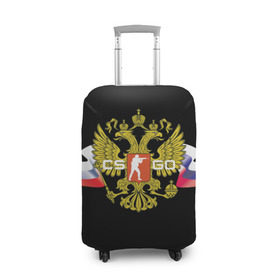 Чехол для чемодана 3D с принтом CS GO RUSSIAN TEAM , 86% полиэфир, 14% спандекс | двустороннее нанесение принта, прорези для ручек и колес | global offensive | герб | россия | флаг