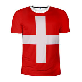 Мужская футболка 3D спортивная с принтом Швейцария , 100% полиэстер с улучшенными характеристиками | приталенный силуэт, круглая горловина, широкие плечи, сужается к линии бедра | мир | страна | швейцария