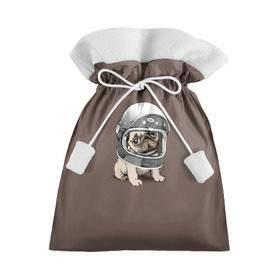 Подарочный 3D мешок с принтом Мопсик в скафандре , 100% полиэстер | Размер: 29*39 см | домашние животные | мопс | пес | песик | собака | собачка