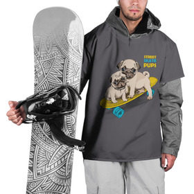 Накидка на куртку 3D с принтом Street skate PUPS , 100% полиэстер |  | Тематика изображения на принте: домашние животные | мопс | пес | песик | собака | собачка