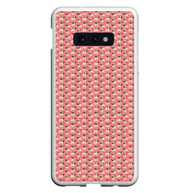 Чехол для Samsung S10E с принтом Мопсики на розовом , Силикон | Область печати: задняя сторона чехла, без боковых панелей | домашние животные | мопс | пес | песик | собака | собачка